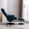 SC.Paddington Recliner Chair & Footstool in Deep Sea